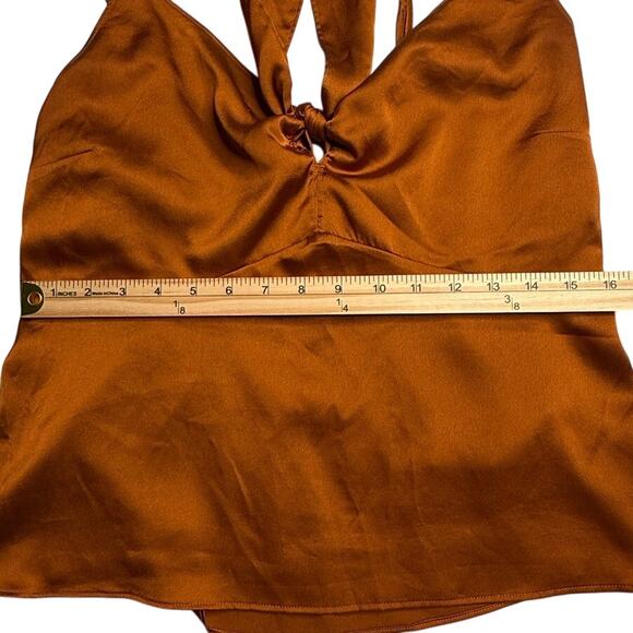 Abercrombie & Fitch Satin Tie Front Cami - Picture 6 of 8